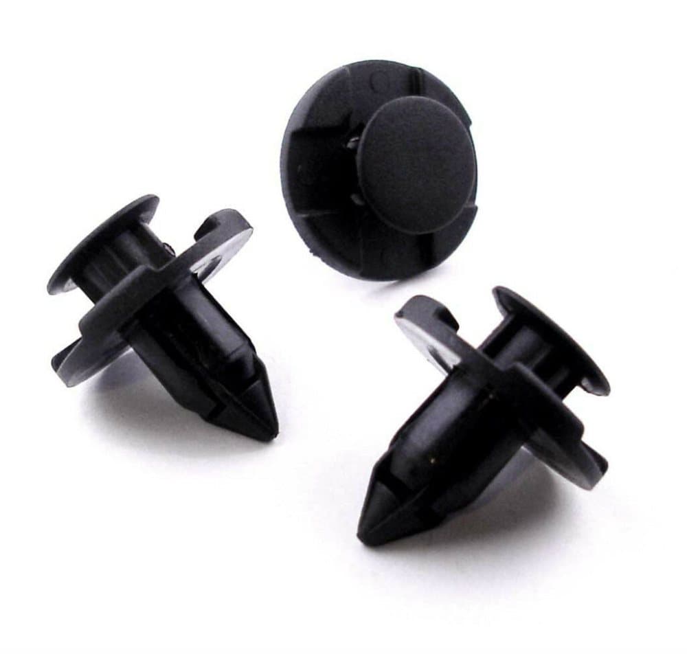 10x Plastic Trim Clip Fastener- 8mm for Bumpers, Grills, Side skirts etc