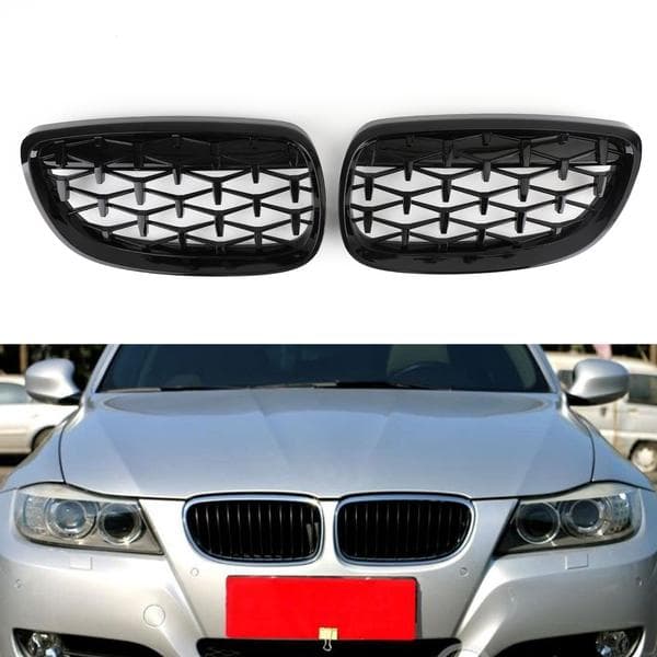 Front Kidney Diamond Meteor Grill Grilles For BMW 3 Series E90 E92 E93