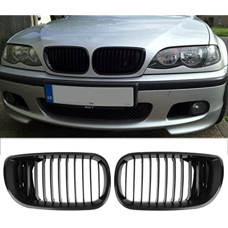 Matte Black Kidney Grilles Grill For BMW E46 LCI Facelift 2-Door 2002-2007
