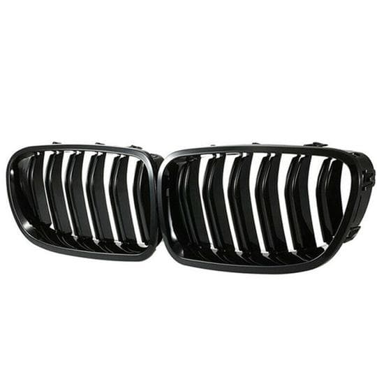 Glossy Black Carbon Black Front Kidney Grille For BMW F20 F21 1 Series 2015-2017
