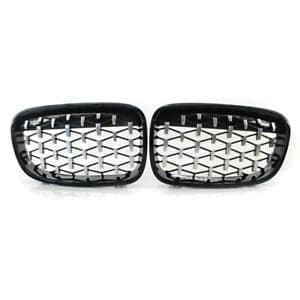 Front Kidney Diamond Style Grilles Grill For BMW 1 Series F20 F21 2011-2014