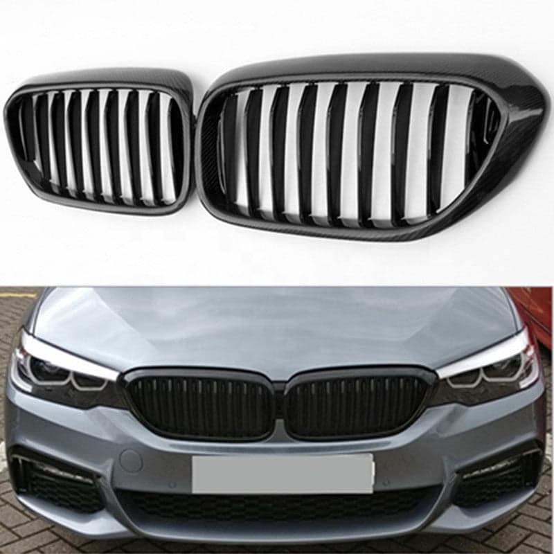 Front Kidney Grill Grille Matte Black For BMW 5 Series G30 G31 G38 M5 2017-2018