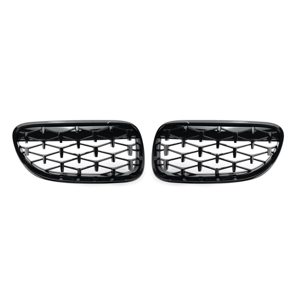 Front Kidney Diamond Meteor Style Grill Grille For BMW 5 Series E60 E61 03-10