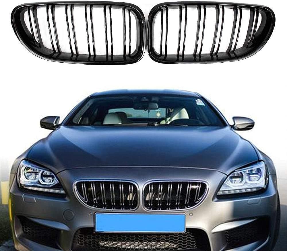 Gloss Black Kidney Grilles Grill M-Style For BMW F06 F12 F13 6 Series