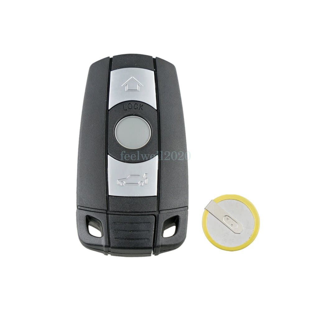 For BMW 1 3 5 Series E90 E91 E92 2006-11 3 Button Key Fob Shell LIR2032 Battery