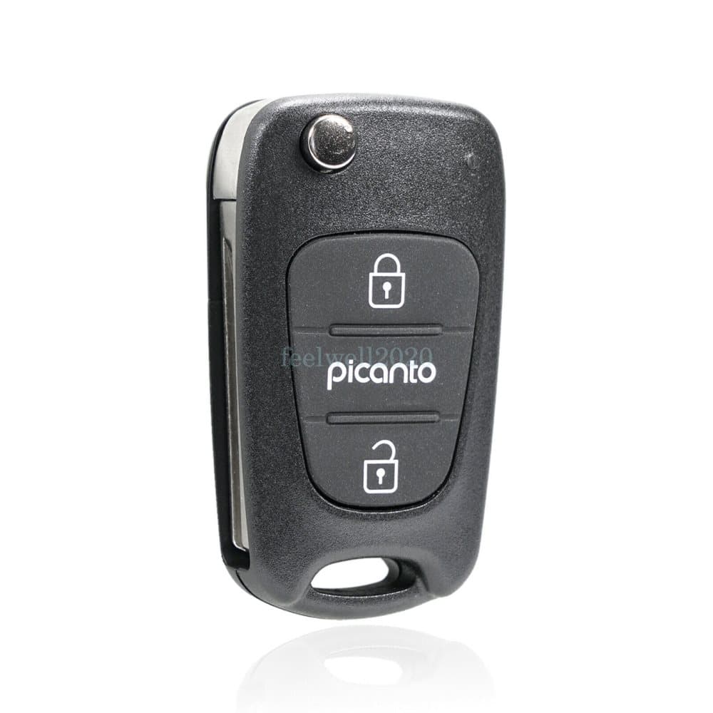Fits Kia Picanto 3 BUTTON KEY FOB Remote Control Shell case CR2032 battery