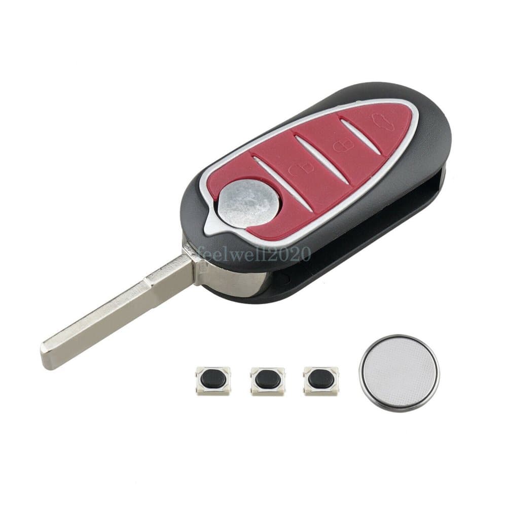 Key Case FOB + Battery For Alfa Romeo Mito Giulietta 2010 2011 2012 2013 2014