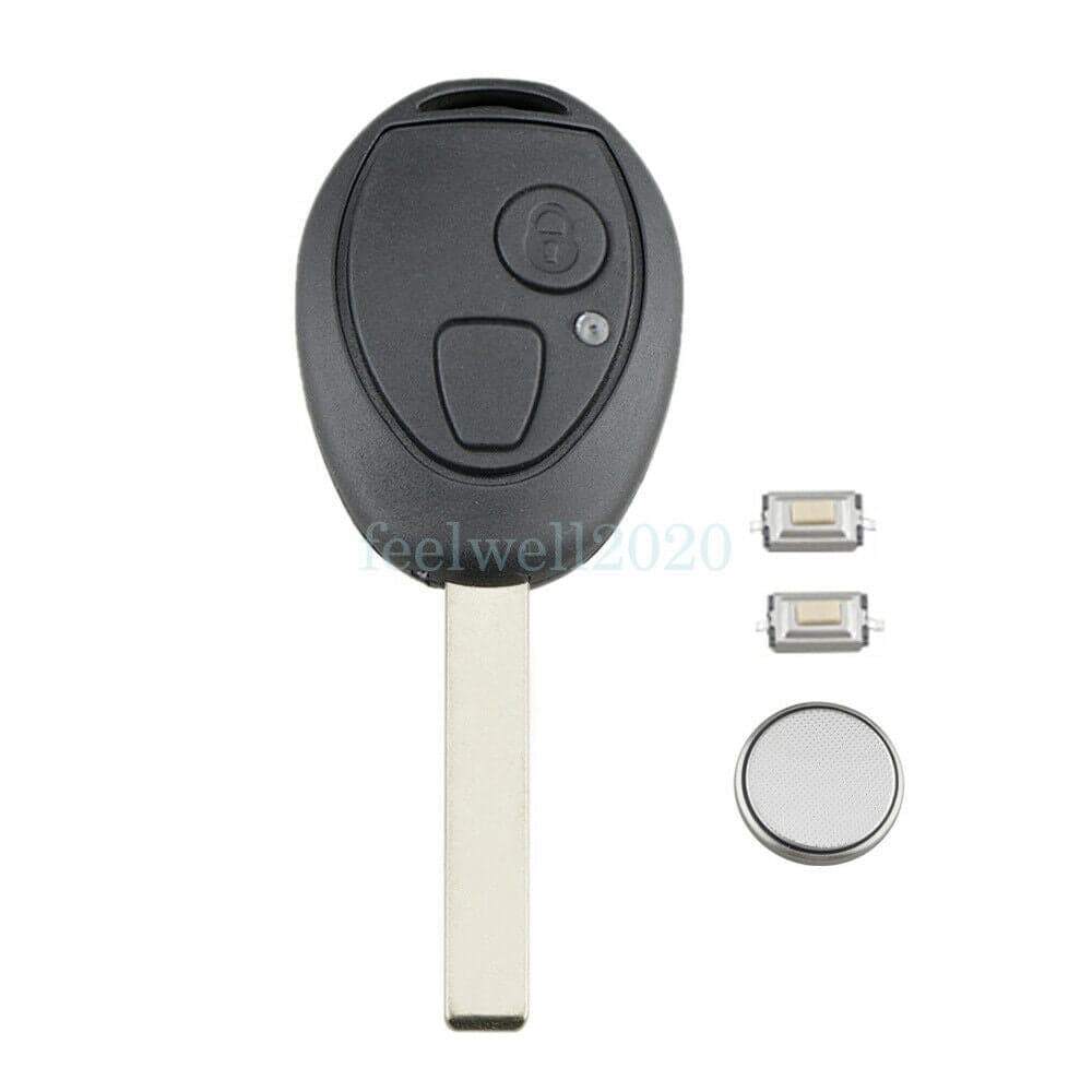 For Rover 75 MG ZT ZTT MINI 2 Button Key Fob Case Battery Repair kit + Switch