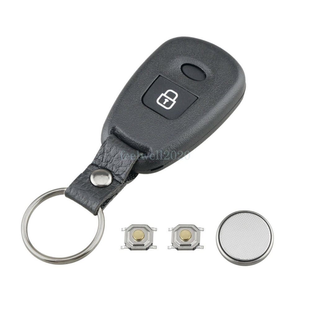 For HYUNDAI Santa Fe Elantra 1999-2003 Key Fob Shell + Switches + CR2032 Battery
