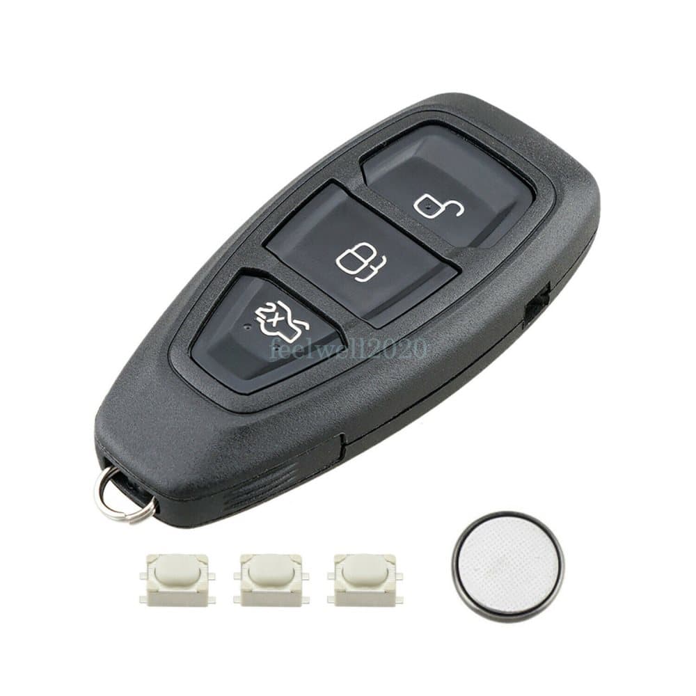For Ford Fiesta Focus Mondeo Kuga C-Max Galaxy 3B Smart Key Fob Case + Battery