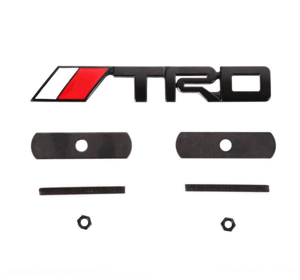 TRD Front Grill Badge Black Matt Front Toyota Emblem Logo High Quality