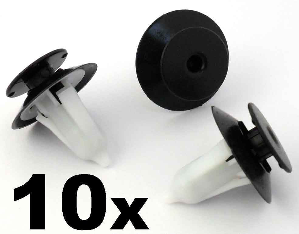 10x Ford Door Card Clips, Plastic Trim Clips for Puma, Ka, Fiesta MK4, 1020732