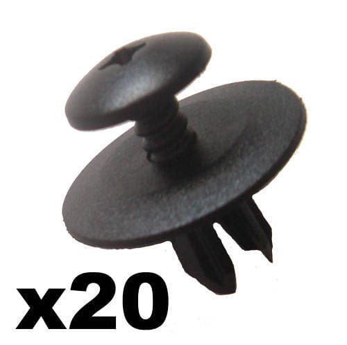 20x 7mm BMW Trim Panel Lining Screw-fit Trim Clips