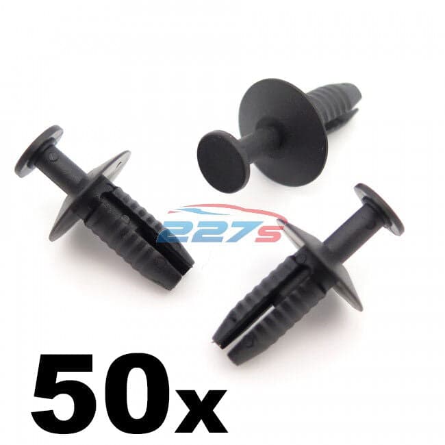 50x Plastic Trim Clips- Mercedes Bumper, Grille, Wheel Arch Lining & Side Skirt