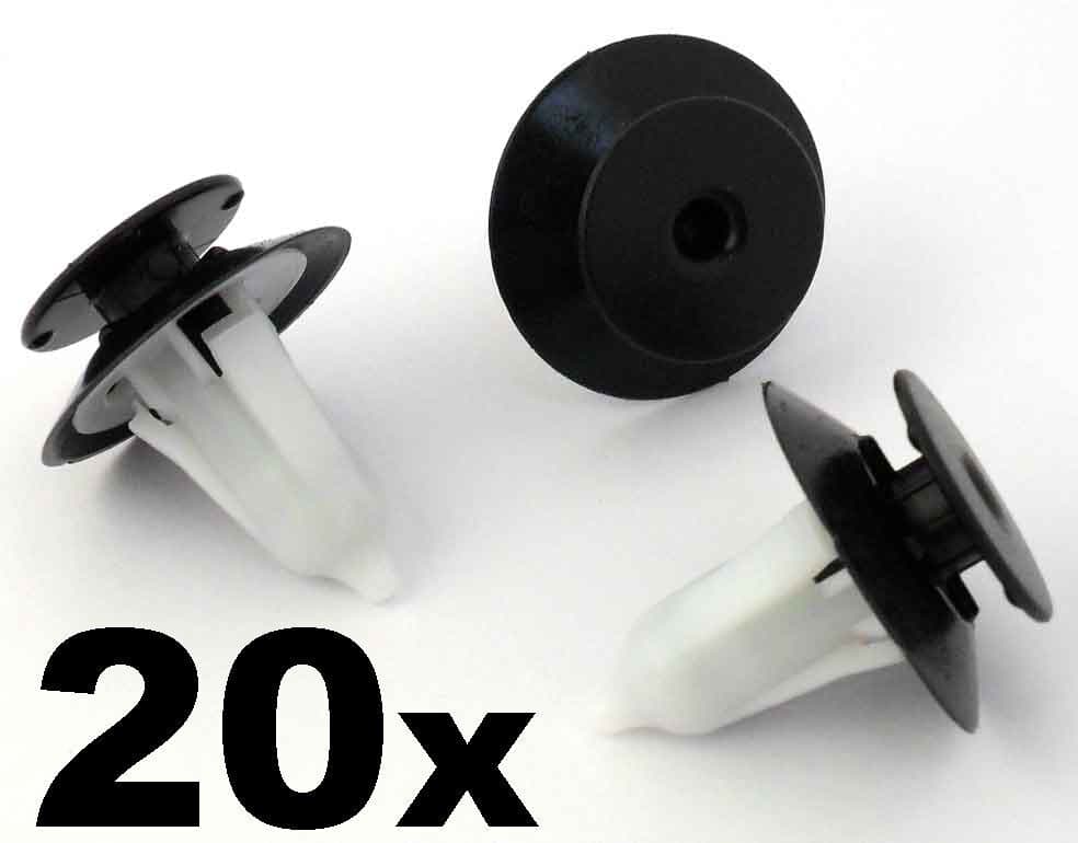 20x Ford Door Card Clips, Plastic Trim Clips for Puma, Ka, Fiesta MK4