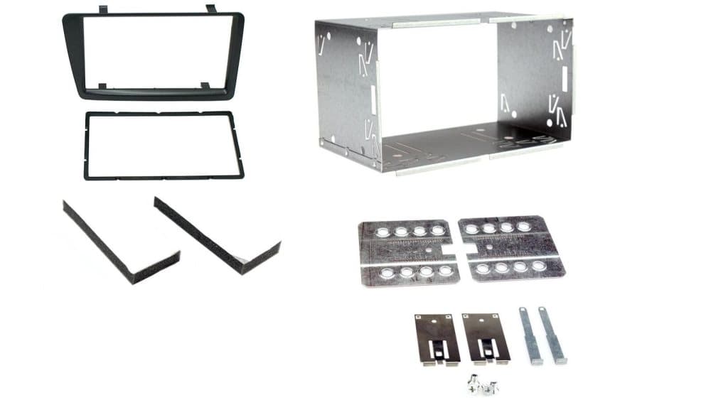 CD Radio Stereo Facia Fascia Black Double Din Bracket Fits Honda Civic Ep3 01-05