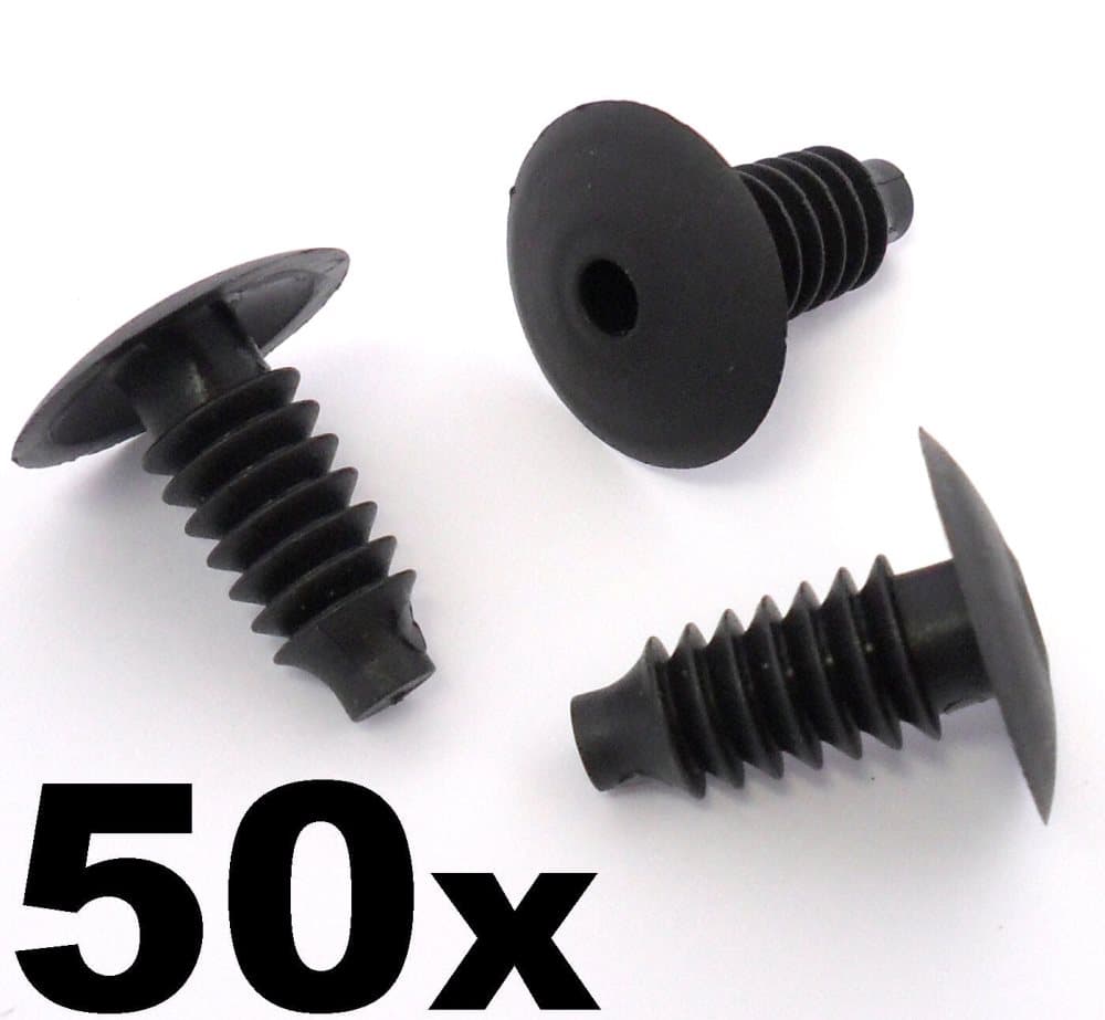 50x Skoda Plastic Trim Clips- Bung Interior Door Boot Lining Roof Carpet Panels