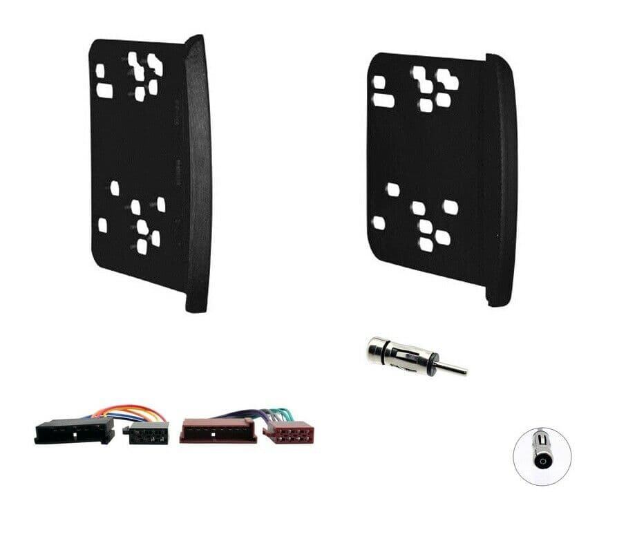 Radio Stereo Facia Fascia Kit Double Din Bracket Black For Ford Transit Mk6