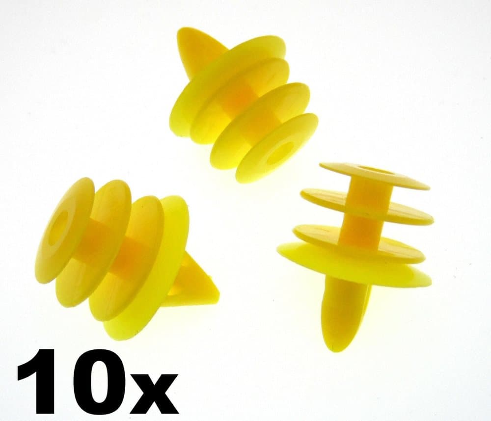 10x Plastic Clips for Interior Door Cards, Trim Panels, Garnish & Fascia