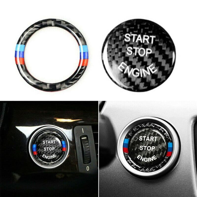 Car Engine Start Stop Push Button Ring Switch Cover Trim For BMW 3 Series E90