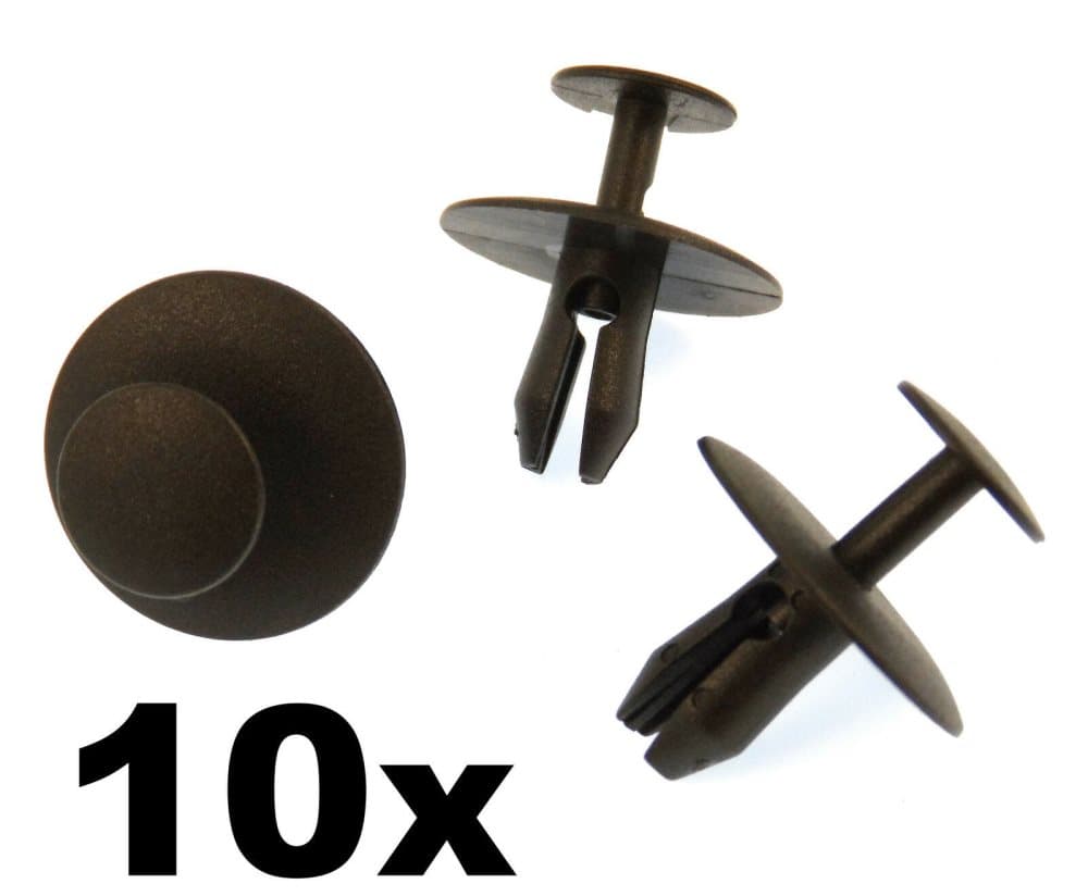 10x Peugeot 206 plastic trim clips for the inner wing, wheel arch, splashguard