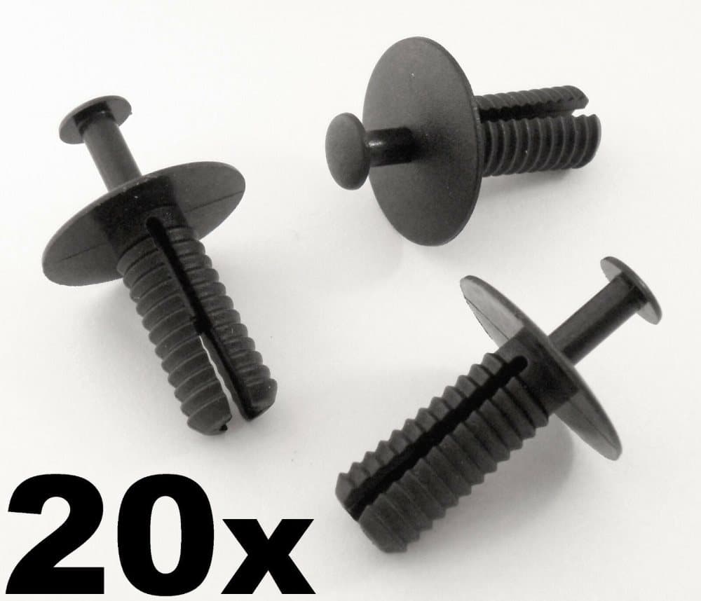 20x Ford Bumper & Splashguard Plastic Rivet Body Panel & Trim Retaining Clips