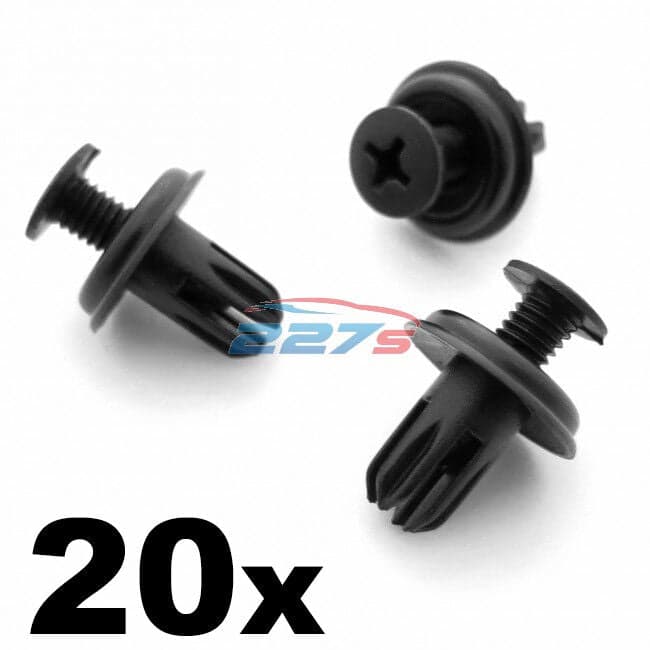 20x 6mm Plastic Trim Panel Clips- Replaces Honda 90687-SB0-013