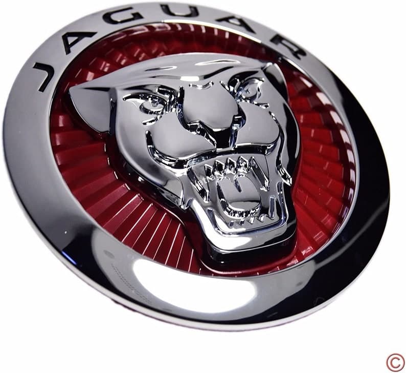 Jaguar XF SUPERCHARGED Growler Front Grille Roundel Emblem Badge Decal Large Red 72mm Rear
