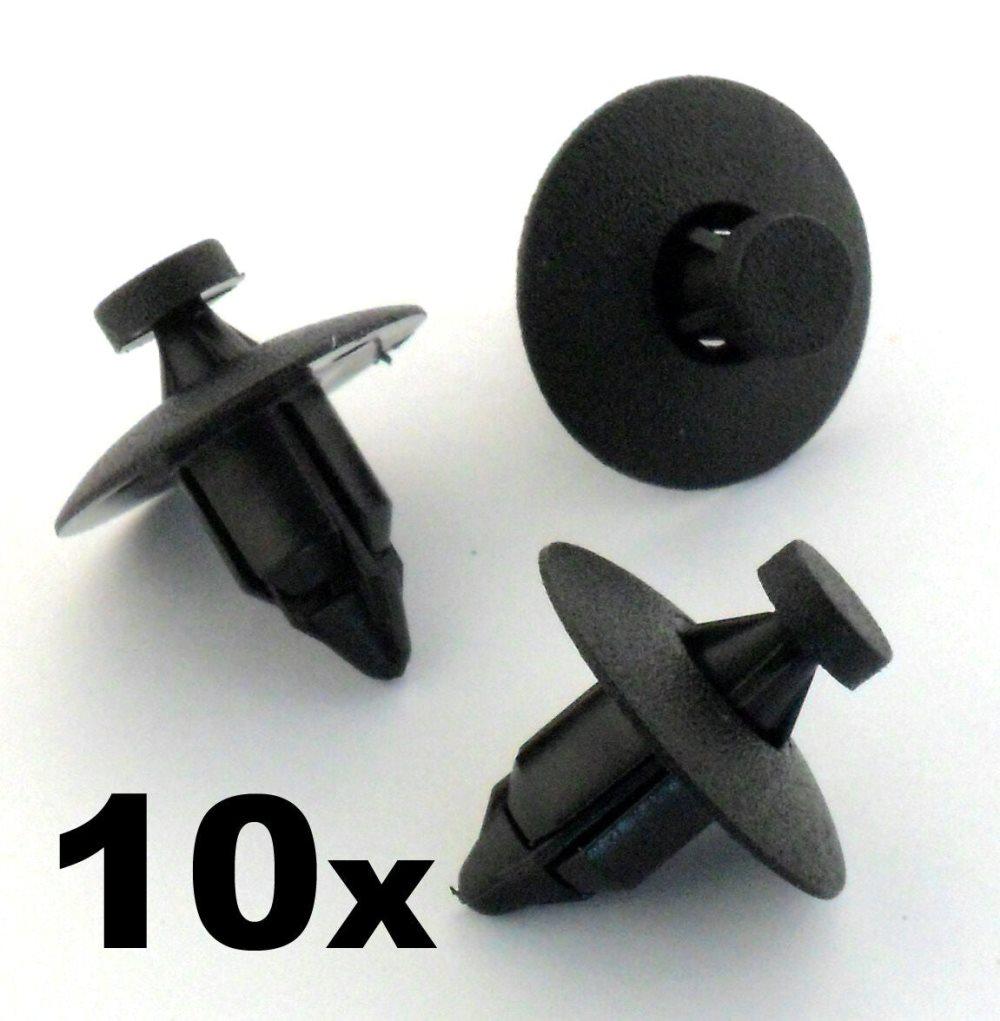 10x Plastic Rivet Fastener Clips- trim panels, bumper, fascias, linings