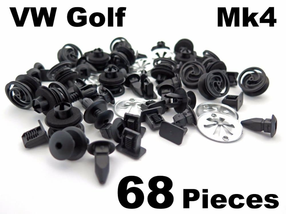 Assortment of Common Trim Clips & Fasteners for VW Golf MK4- 68 Piece Kit