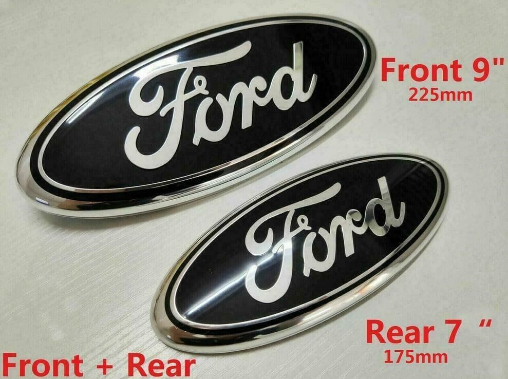 FORD TRANSIT FRONT REAR GRILLE BLACK BADGE BONNET EMBLEM 2006-2014 MK6 MK7