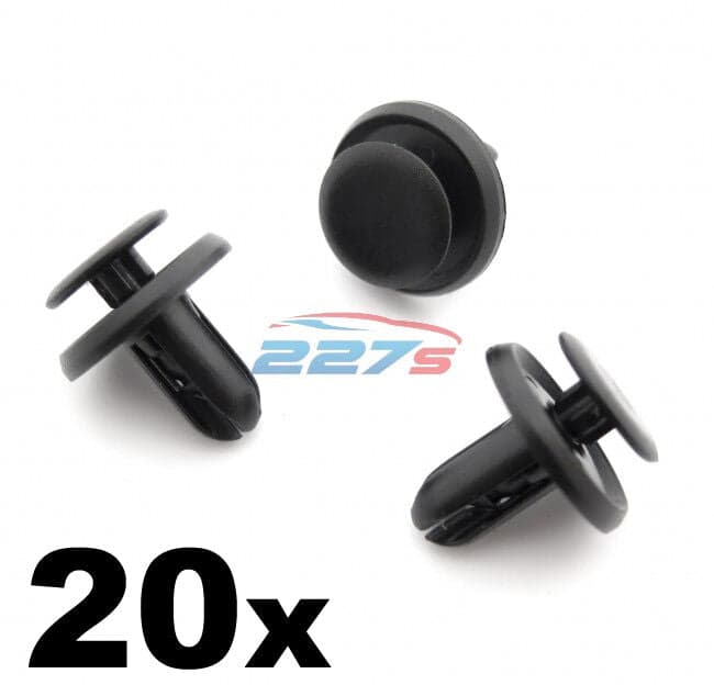 20x 6mm Plastic Trim Clips for Subaru Bumpers, Grille, Wing Liner & Splashguards