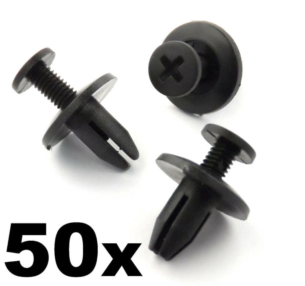 50x Honda 6mm Screw Fit Rivet- Interior Trim Clips for Cowls, Panels & Covers