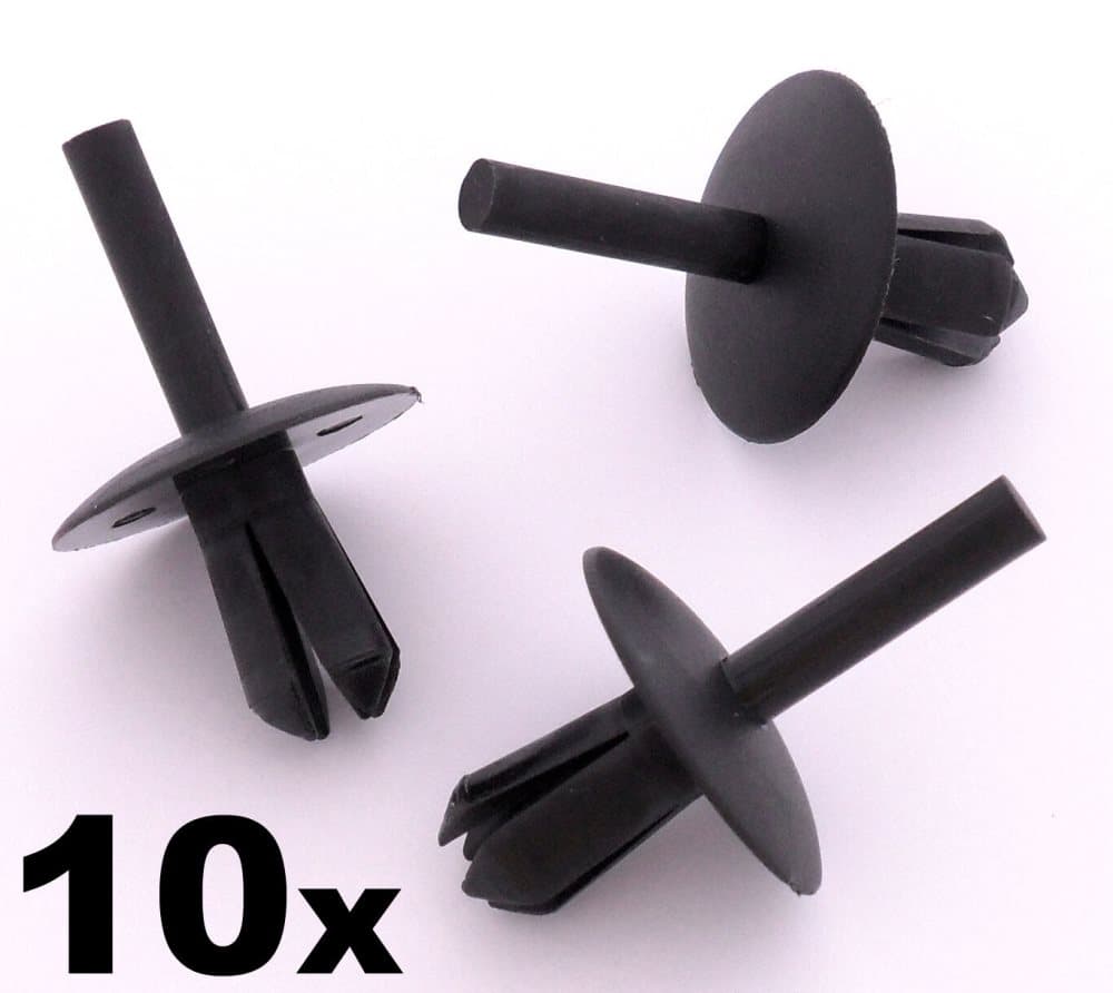 10x Volvo Plastic Trim Clips- For interior and exterior bumpers, panels, fascias