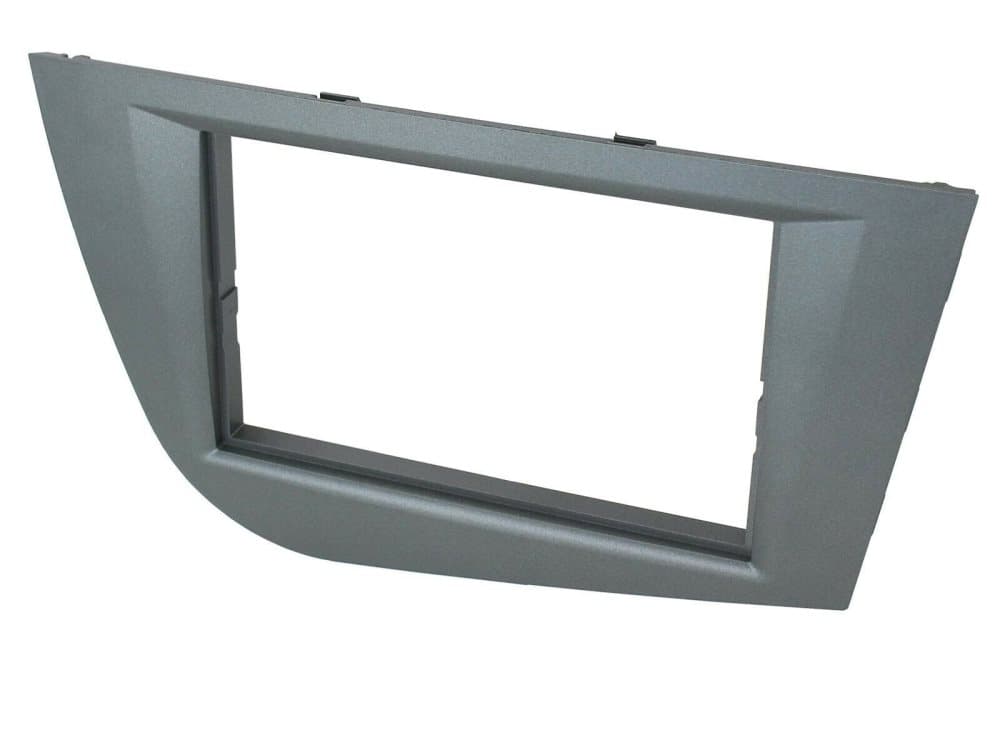 CD Radio Stereo Double Din Facia Fascia Panel Trim Grey For Seat Leon 2005-2012
