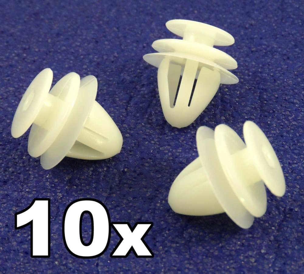 10x Toyota Plastic Trim Clips- Door Cards, Trim Panels, Roof Linings, Fascias