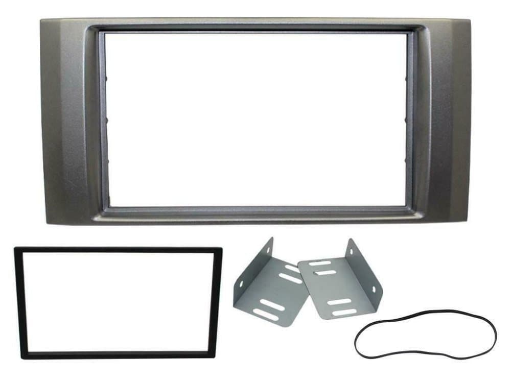 Radio Stereo Facia Fascia Ct23iz03 For Isuzu D-max Silver/grey Double Din