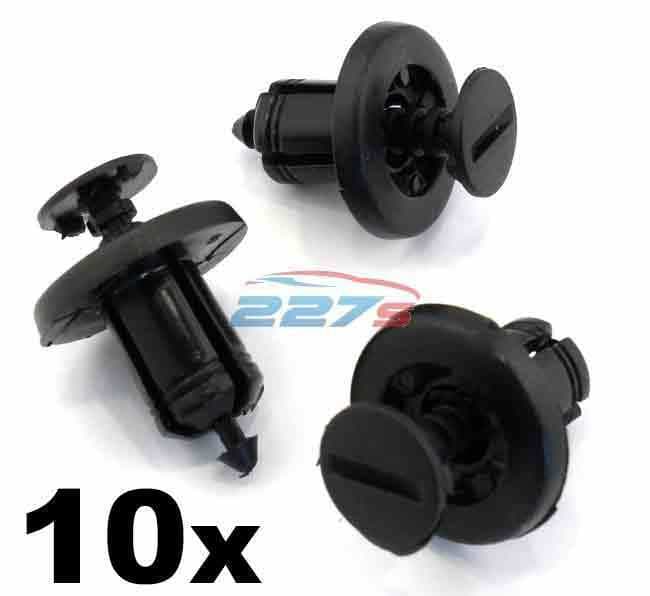 10x Plastic Front Bumper & Grille Clips for the Nissan Qashqai