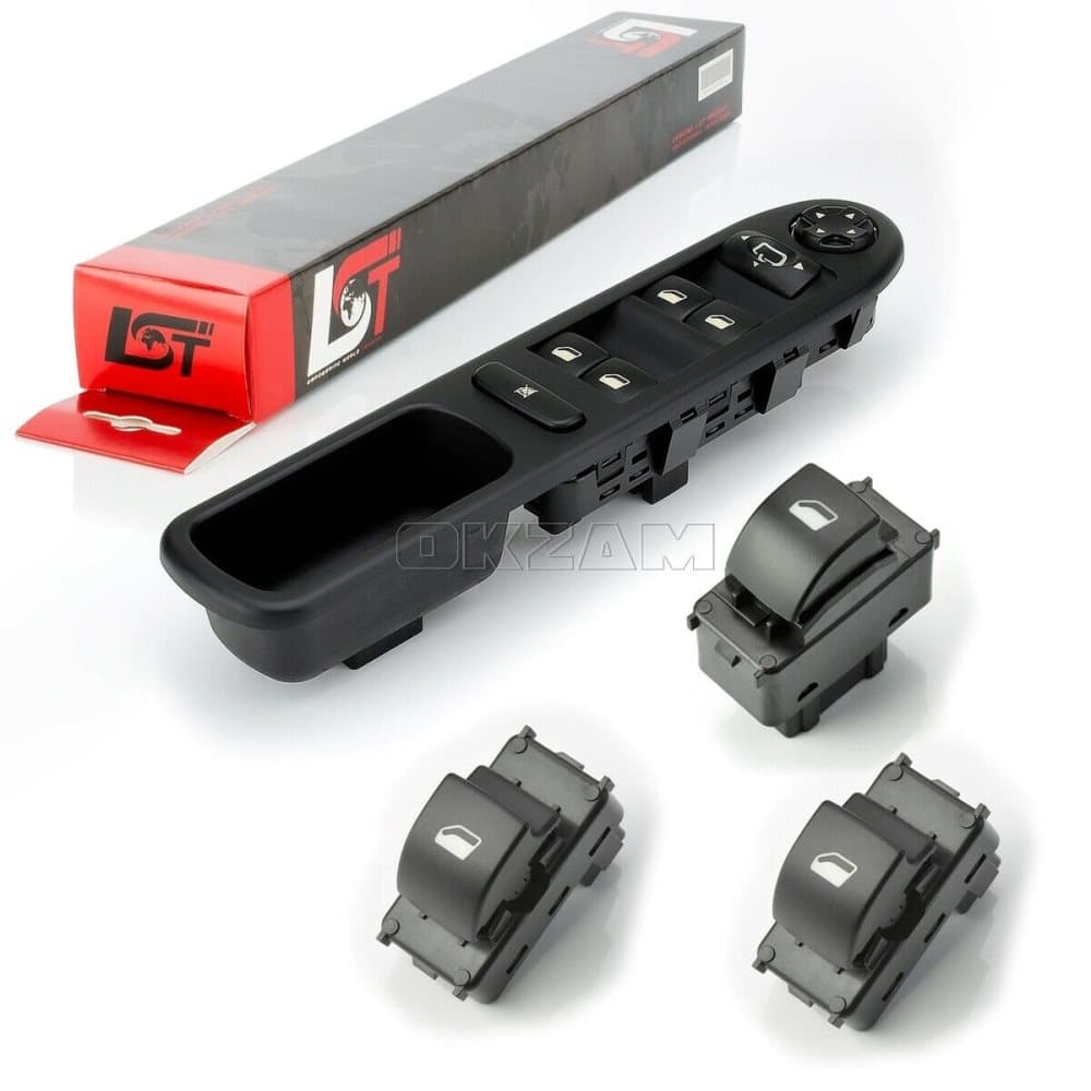 ELECTRIC WINDOW CONTROL SWITCH SET FRONT REAR LEFT RIGHT FOR PEUGEOT 207