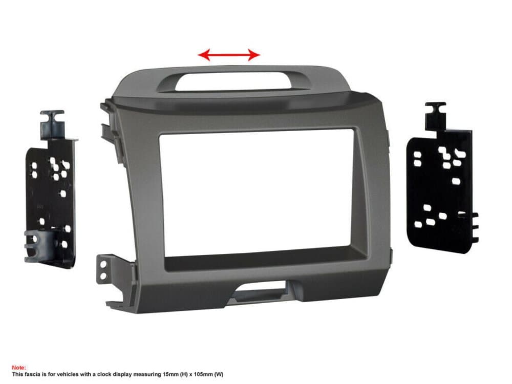 CD Radio Stereo Facia Fascia Plate Ct23ki35 For Kia Sportage Double Din Grey