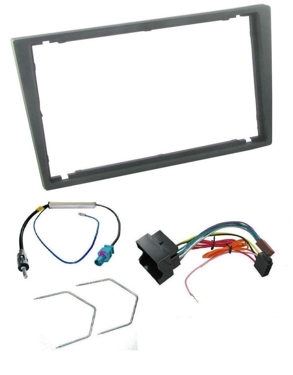 Stereo Double Din Facia Fascia Ct24vx34 London Smoke Kit For Vauxhall Zafira B