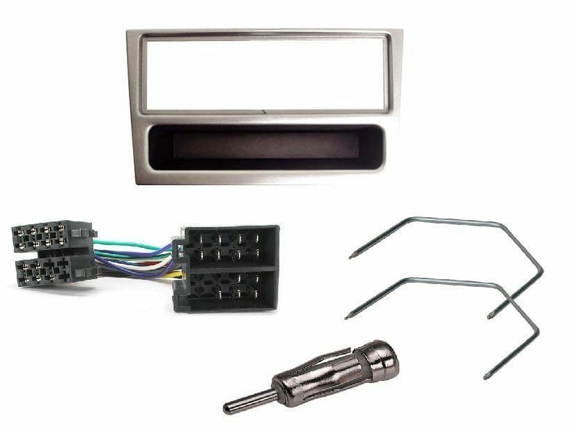 for Vauxhall Combo Vivaro CD Radio Stereo Facia Fascia Kit Silver Iso Fp-19-00s