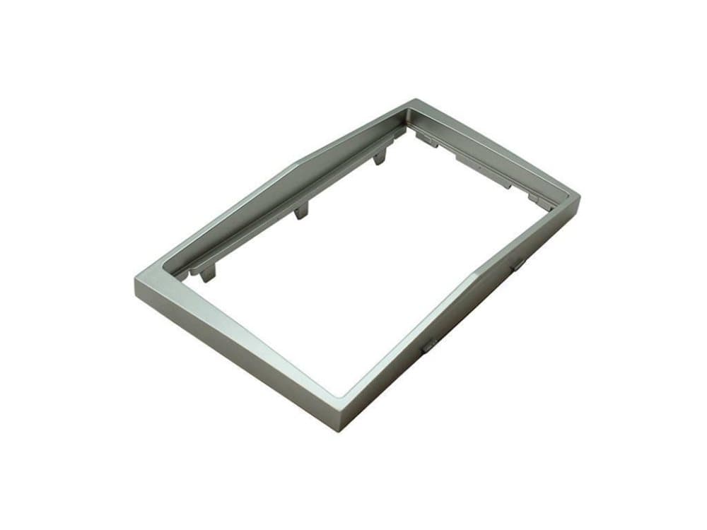 Stereo Radio Double Din Fascia Panel Ct24vx19 Chrome Silver For Vauxhall Corsa D