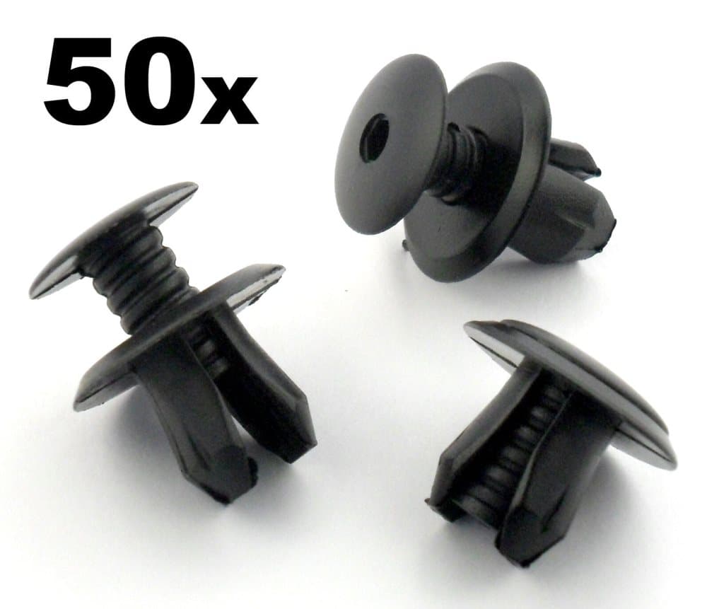 50x VW Volkswagen T4 T5 Transporter Eurovan Black Trim Panel Lining Clips