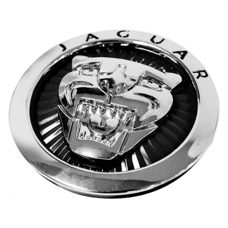 JAGUAR xj XJxjl XF SUPERCHARGED Growler Front Grille Roundel Emblem Badge Decal Large black chrome 82mm