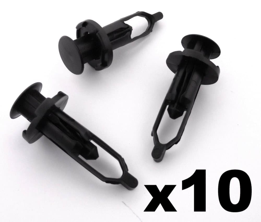 10x 9mm Toyota Plastic Rivet Clips for Bumper, Grill, Mudflaps & Rocker Cover