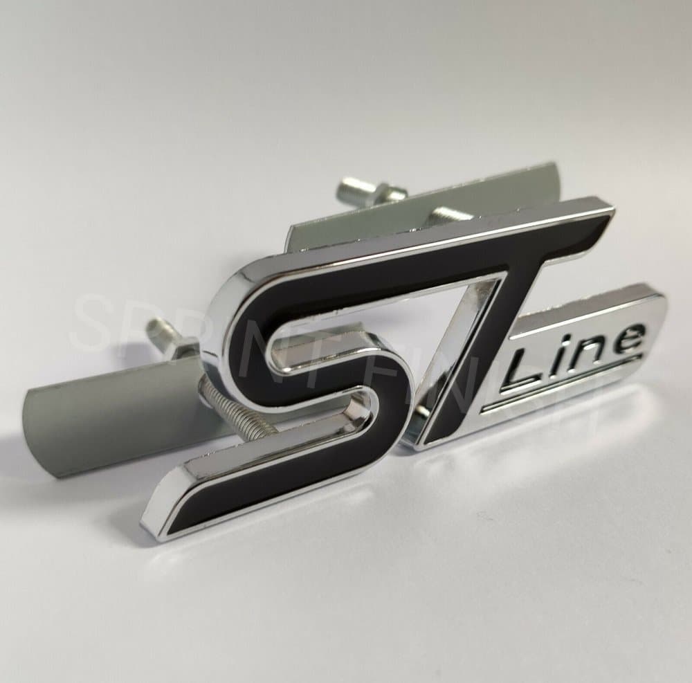 Black Silver ST Line Grille Badge Kit for Ford Focus Fiesta Puma Kuga EcoSport X