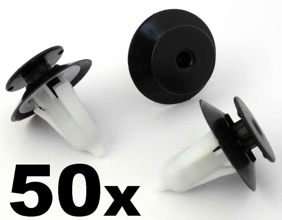 50x Ford Door Card Clips, Plastic Trim Clips for Puma, Ka, Fiesta MK4, 1020732