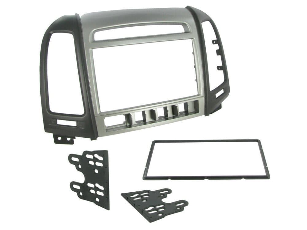 Radio Stereo Facia Fascia Ct23hy27l For Hyundai Santa-fe Lhd Grey Double Din