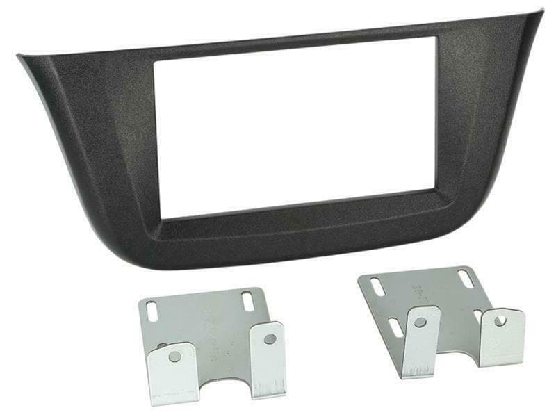 Radio Stereo Facia Fascia Ct23iv04 For Iveco Daily Double Din Black And Brackets